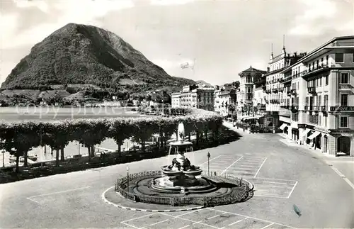 AK / Ansichtskarte Lugano_TI Quai Fontana Bossi e Monte S. Salvatore Lugano_TI