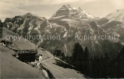 AK / Ansichtskarte Gimmelwald_Interlaken mit Jungfrau Gimmelwald_Interlaken
