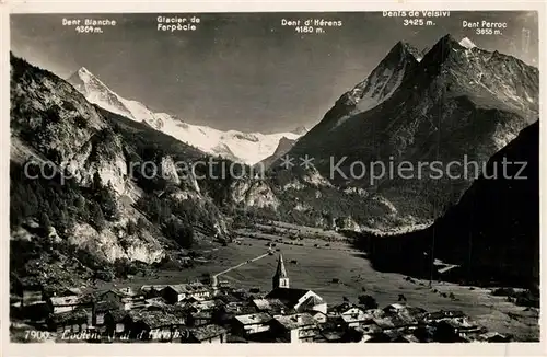 AK / Ansichtskarte Evolene Fliegeraufnahme Evolene