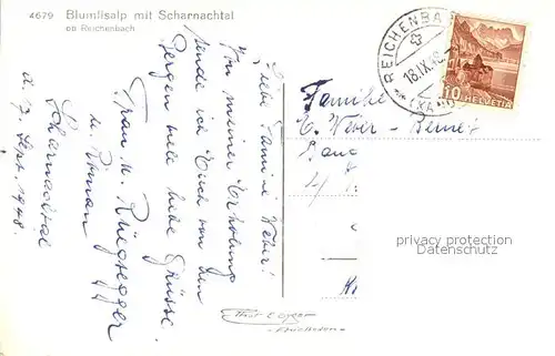 AK / Ansichtskarte Bluemlisalp_BE Fliegeraufnahme mit Scharnachtal ob Reichenbach Bluemlisalp BE