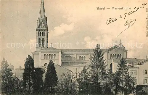 AK / Ansichtskarte Basel_BS Marienkirche Basel_BS