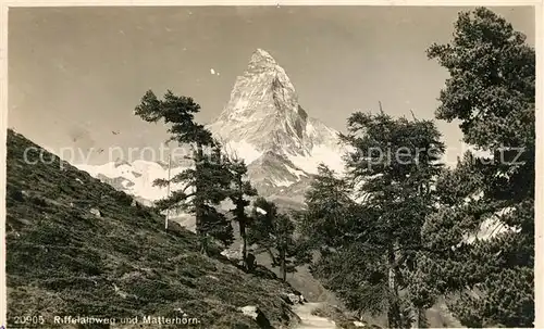 AK / Ansichtskarte Matterhorn_VS Riffelalpweg Matterhorn VS