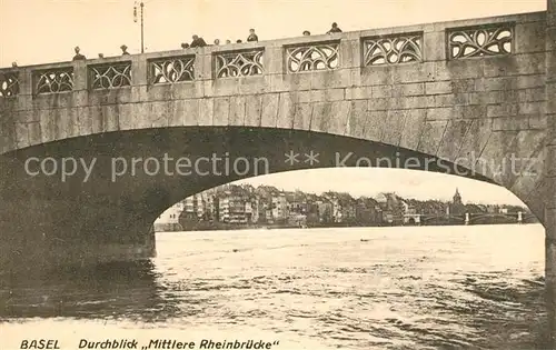AK / Ansichtskarte Basel_BS Brueckenbogen Mittlere Bruecke Basel_BS