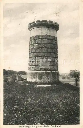 AK / Ansichtskarte Laupen_BE Bramberg Laupenschlacht Denkmal Laupen_BE