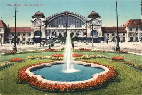 AK / Ansichtskarte Basel_BS Bundesbahnhof  Basel_BS