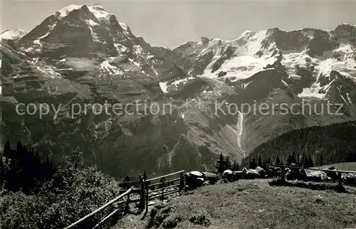 AK / Ansichtskarte Muerren_BE Jungfrau Ebnenfluh Muerren_BE