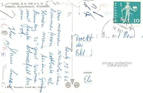 AK / Ansichtskarte Lenk_Simmental mit Rotstock Ammertenspitz Wildstrubel Lenk Simmental