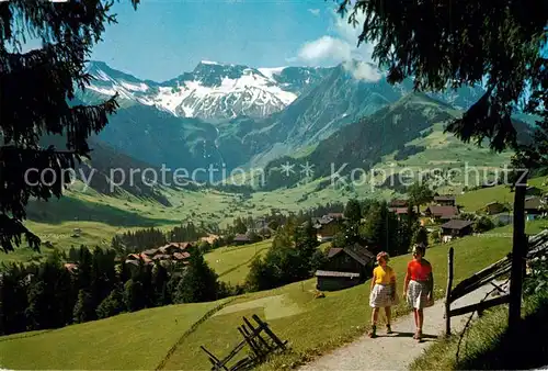 AK / Ansichtskarte Adelboden Hoernliweg mit Schlegeli Steghorn Wildstrubel Fitzer Adelboden