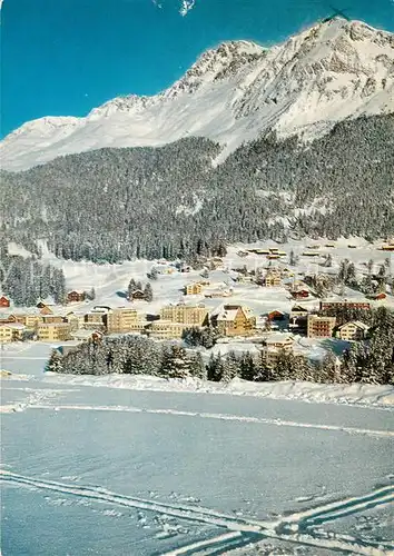 AK / Ansichtskarte Lenzerheide_GR mit Weisshorn Parpaner Rothorn Foil Cotschen Lenzerheide GR