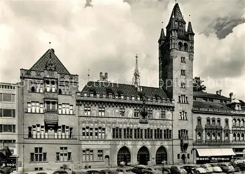 AK / Ansichtskarte Basel_BS Marktplatz Rathaus Basel_BS