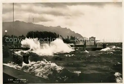 AK / Ansichtskarte Lac_Leman_Genfersee Temps d`orage Lac_Leman_Genfersee