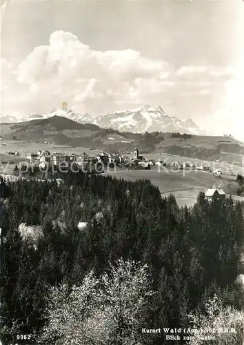 AK / Ansichtskarte Wald_AR_Vorderland mit Saentis Wald_AR_Vorderland