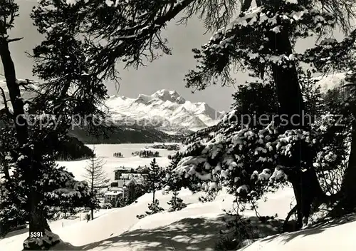 AK / Ansichtskarte Champfer_Graubuenden mit Silvaplana Champfer Graubuenden