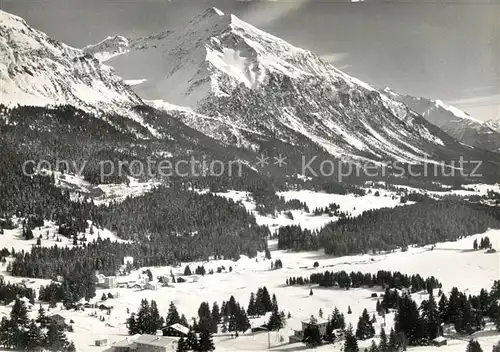 AK / Ansichtskarte Valbella Fliegeraufnahme mit Lenzerhorn Valbella