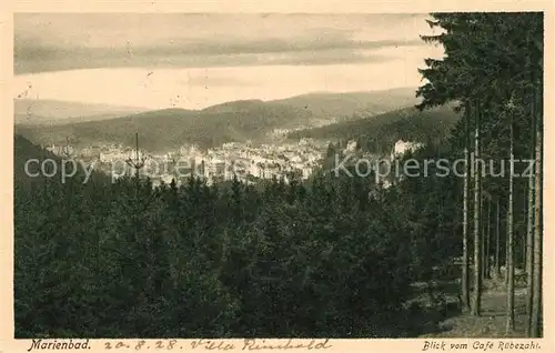 AK / Ansichtskarte Marienbad_Tschechien_Boehmen Panorama Blick vom Cafe Ruebezahl Marienbad_Tschechien