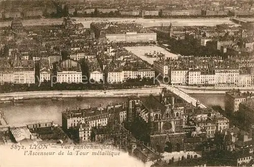 AK / Ansichtskarte Lyon_France Vue panoramique prise du l Ascenseur de la Tour metallique Lyon France