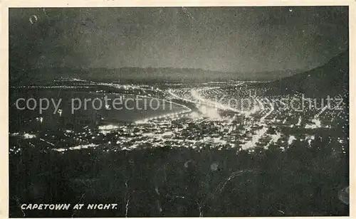 AK / Ansichtskarte Capetown at night Capetown