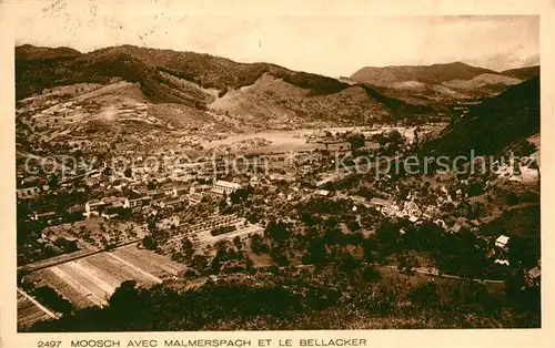 AK / Ansichtskarte Moosch_Haut_Rhin_Alsace Panorama avec Malmerspach et le Bellacker Collection l Alsace Moosch_Haut_Rhin_Alsace