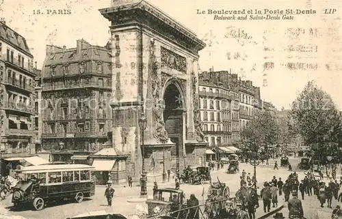 AK / Ansichtskarte Paris Boulevard et la Porte Saint Denis Paris