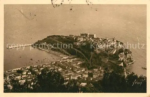 AK / Ansichtskarte Monaco Rocher de Monaco de la Principaute vu de la Grande Corniche Monaco