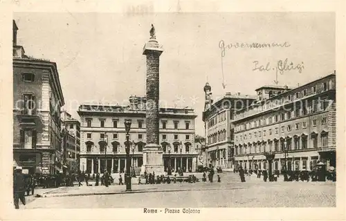 AK / Ansichtskarte Roma_Rom Piazza Colonna Roma_Rom
