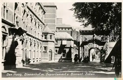 AK / Ansichtskarte Den_Haag Binnenhof mit Departement von Binnenlandse Zaken Den_Haag