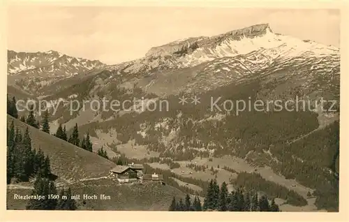 AK / Ansichtskarte Riezlern_Kleinwalsertal_Vorarlberg Riezleralpe mit Hoch Ifen Allgaeuer Alpen Riezlern_Kleinwalsertal