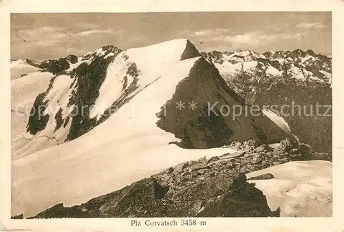 AK / Ansichtskarte Piz_Corvatsch Gebirgspanorama Alpen Piz_Corvatsch