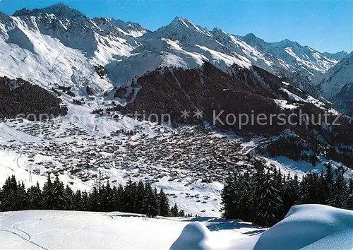 AK / Ansichtskarte Verbier Vue generale en hiver Alpes Verbier