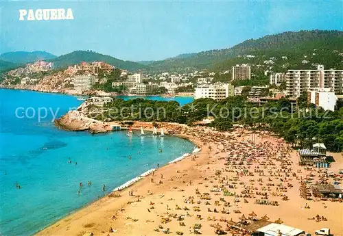 AK / Ansichtskarte Paguera_Mallorca_Islas_Baleares Playa de Tora Strand Hotels Kueste Fliegeraufnahme Paguera_Mallorca