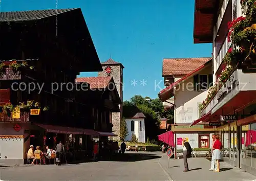 AK / Ansichtskarte Adelboden Hotel Baeren Dorfstrasse und Kirche Adelboden