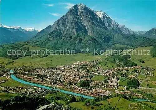 AK / Ansichtskarte Glarus_GL mit Glaernisch Glarner Alpen Fliegeraufnahme Glarus_GL