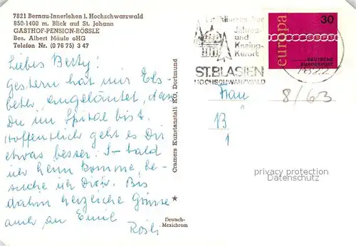 AK / Ansichtskarte Innerlehen St Johann Kirche Gasthof Pension Roessle Innerlehen