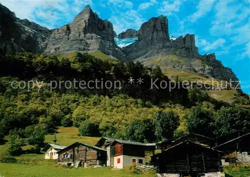 AK / Ansichtskarte Birchen Bergdorf mit Leeshoerner Berner Alpen Birchen