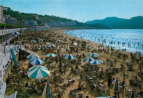 AK / Ansichtskarte San_Sebastian_Guipuzcoa Playa de la Concha Strand San_Sebastian_Guipuzcoa