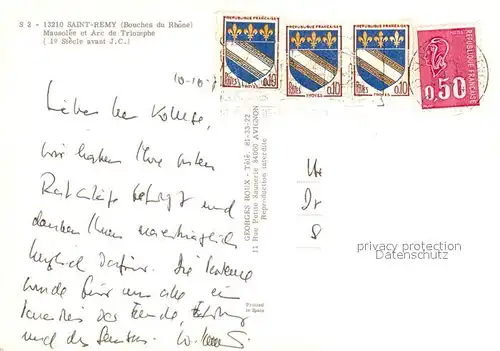 AK / Ansichtskarte Saint_Remy_aux_Baux_Provence Mausolee et Arc de Triomphe Saint_Remy