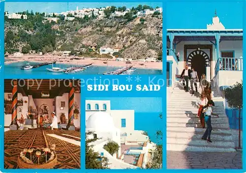 AK / Ansichtskarte Sidi_Bou_Said Le Port et les cafes Sidi_Bou_Said