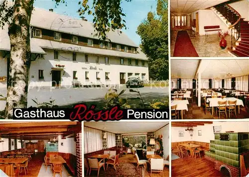 AK / Ansichtskarte Bernau_Schwarzwald Gasthaus Pension Roessle Bernau Schwarzwald