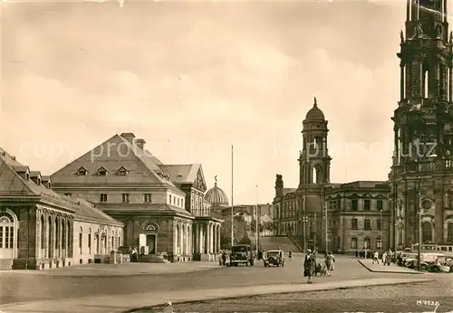 AK / Ansichtskarte Dresden Theaterplatz mit Italienisches Doerfchen Dresden