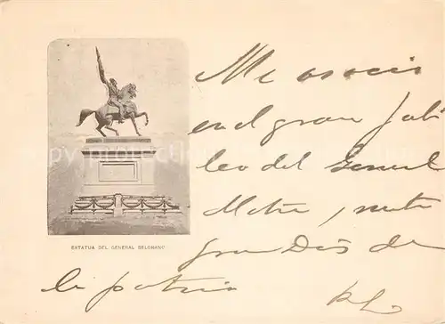 AK / Ansichtskarte Buenos_Aires Estatua del General Belgrano Denkmal Buenos Aires