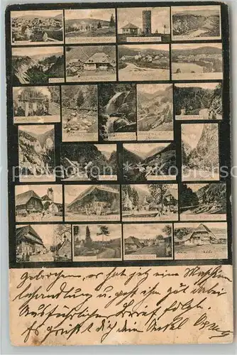 AK / Ansichtskarte Schwarzwald Orts und Teilansichten Sehenswuerdigkeiten Schwarzwaldhaeuser Viadukt Landschaften Schwarzwald