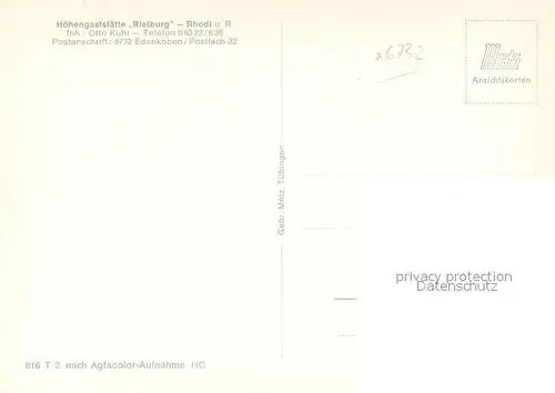 AK / Ansichtskarte Edenkoben Hoehengaststaette Rietburg Edenkoben