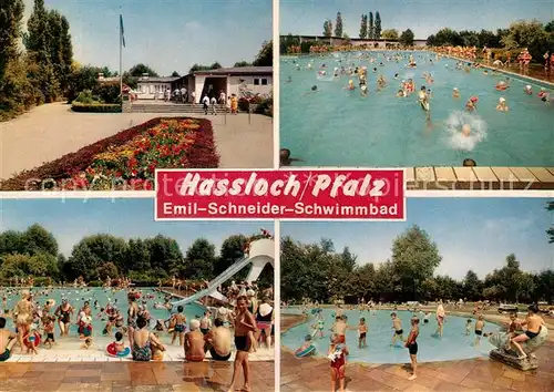 AK / Ansichtskarte Hassloch_Pfalz Emil Schneider Schwimmbad Hassloch Pfalz