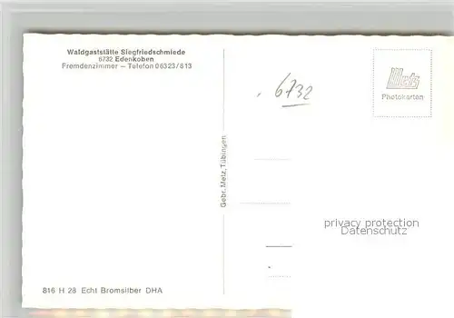 AK / Ansichtskarte Edenkoben Waldgaststaette Siegfriedschmiede Edenkoben