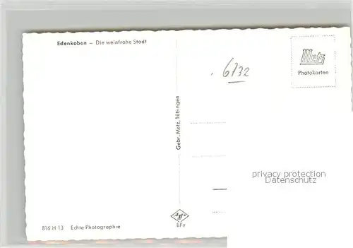 AK / Ansichtskarte Edenkoben Panorama mit Kirchen Edenkoben