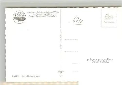 AK / Ansichtskarte Edenkoben Wander und Erholungsheim Edenkoben