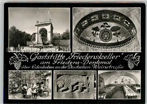 AK / Ansichtskarte Edenkoben Gaststaette Friedenskeller am Friedensdenkmal Edenkoben