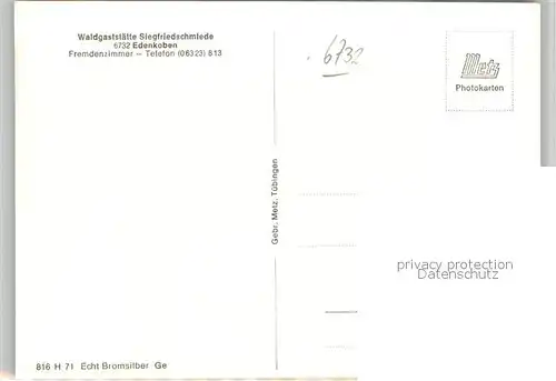 AK / Ansichtskarte Edenkoben Waldgaststaette Siegfriedschmiede Edenkoben