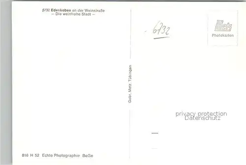 AK / Ansichtskarte Edenkoben Ortsansicht Edenkoben