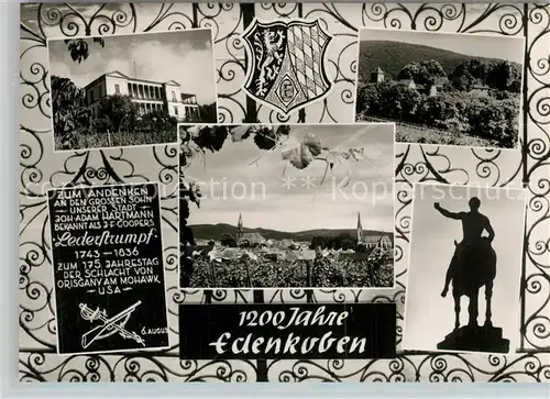 AK / Ansichtskarte Edenkoben Villa Ludwigshoehe Panorama Reiterstandbild Edenkoben